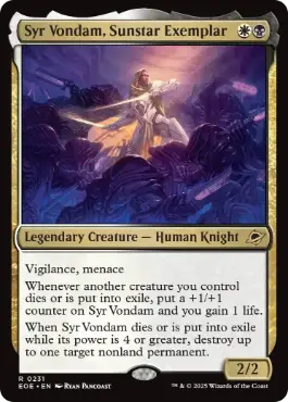 (231)《サンスターの模範、ヴォンダム卿/Syr Vondam, Sunstar Exemplar》[EOE] 金R