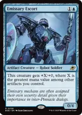 【Foil】(056)■プロモスタンプ付■《特使の随伴機/Emissary Escort》[EOE] 青R