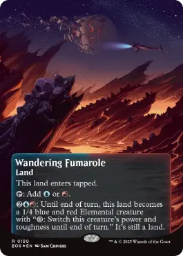 【ギャラクシー・Foil】(180)■ボーダーレス■《さまよう噴気孔/Wandering Fumarole》[EOS] 土地R