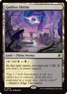 Foil】(254)□プレリリース□《神無き祭殿/Godless Shrine》[EOE