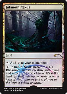 【Foil】《墨蛾の生息地/Inkmoth Nexus》(WMCQプロモ)[流星マーク] 土地