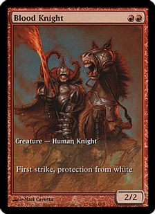 ■テキストボックスレス■《血騎士/Blood Knight》(ゲームデー)[その他プロモ] 赤