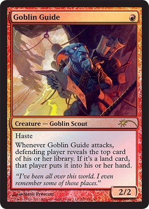 【Foil】《ゴブリンの先達/Goblin Guide》(GPプロモ)[流星マーク] 赤R