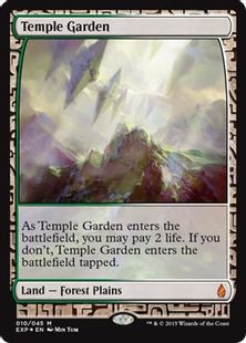 【Foil】《寺院の庭/Temple Garden》[EXP] 土地R
