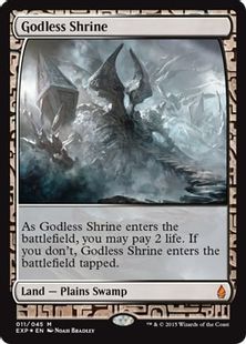 【Foil】《神無き祭殿/Godless Shrine》[EXP] 土地R