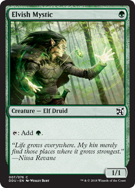 《エルフの神秘家/Elvish Mystic》[EvI/DDU] 緑C