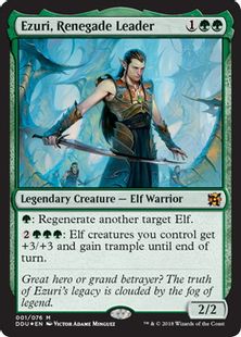 【Foil】《背教の主導者、エズーリ/Ezuri, Renegade Leader》[EvI/DDU] 緑R