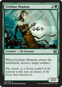 《ヴィリジアンのシャーマン/Viridian Shaman》[EvI/DDU] 緑U