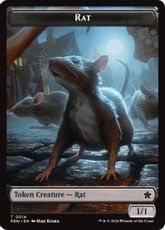 【Foil】(014)《ネズミトークン/Rat Token》[FDN] 黒