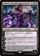 【Foil】(176)■プレリリース■《戦慄衆の将軍、リリアナ/Liliana, Dreadhorde General》[FDN] 黒R