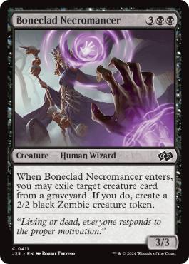 (411)《骨まといの屍術師/Boneclad Necromancer》[J25] 黒C