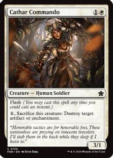 (139)《聖戦士の奇襲兵/Cathar Commando》[FDN] 白C