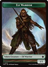 【Foil】(019)《エルフ・戦士トークン/Elf Warrior Token》[FDN] 緑