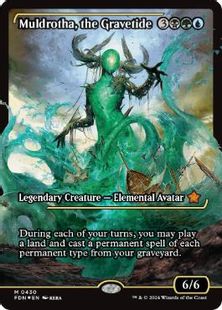 【Foil】(430)■ショーケース■《墓場波、ムルドローサ/Muldrotha, the Gravetide》[FDN-BF] 金R