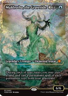 【フラクチャー・Foil】(440)■ショーケース■《墓場波、ムルドローサ/Muldrotha, the Gravetide》[FDN-BF] 金R
