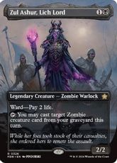 【Foil】(326)■ボーダーレス■《死者の王、ザル・アシュール/Zul Ashur, Lich Lord》[FDN-BF] 黒R