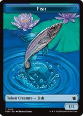 【Foil】(010)《魚トークン/Fish Token》[FDN] 青