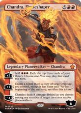 【マナ・Foil】(420)■ボーダーレス■《整炎師、チャンドラ/Chandra, Flameshaper》[FDN-BF] 赤R