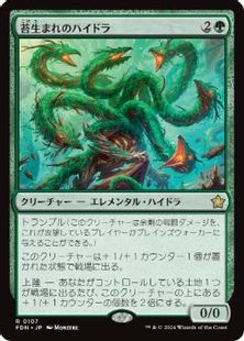 (107)《苔生まれのハイドラ/Mossborn Hydra》[FDN] 緑R