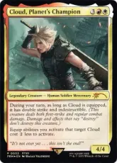 【Foil】《星の勇者、クラウド/Cloud, Planet's Champion》(その他プロモ)[流星マーク] 金