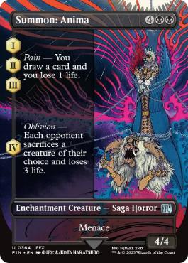 【Foil】(364)■ボーダーレス■《召喚：アニマ/Summon: Anima》[FIN-BF] 黒U