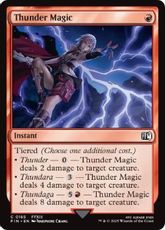 【Foil】(165)《雷魔法/Thunder Magic》[FIN] 赤C