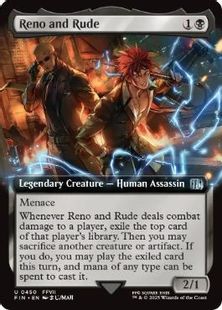 【Foil】(450)■拡張アート■《レノとルード/Reno and Rude》[FIN-BF] 黒U