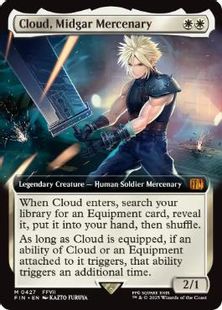 Foil】(427)□拡張アート□《ミッドガルの傭兵、クラウド/Cloud 