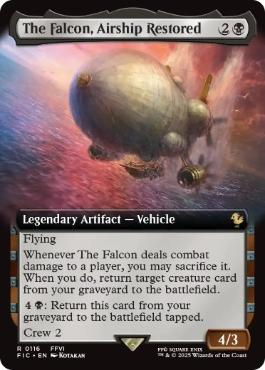 (116)■拡張アート■《よみがえる翼、ファルコン号/The Falcon, Airship Restored》[FIC] 黒R