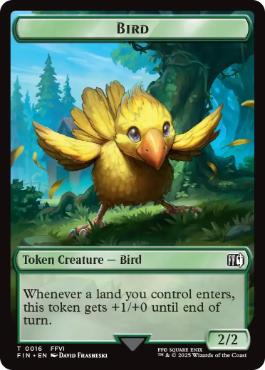 (014/016)《ウィザード+鳥トークン/Wizard+Bird Token》[FIN] 黒/緑