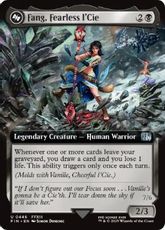 【Foil】(446)■拡張アート■《恐れなきルシ、ファング/Fang, Fearless l'Cie》/《神聖なる救済者、ラグナロク/Ragnarok, Divine Deliverance》[FIN-BF] 黒U