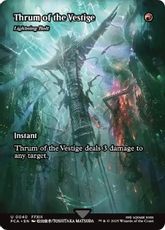 【Foil】(040)■ショーケース■《異跡の鼓動/Thrum of the Vestige》/《稲妻/Lightning Bolt》[FCA] 赤U