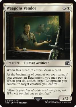 【Foil】(040)《武器屋/Weapons Vendor》[FIN] 白C