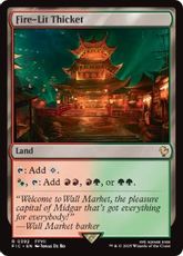 【サージ・Foil】(392)《火の灯る茂み/Fire-Lit Thicket》[FIC] 土地R