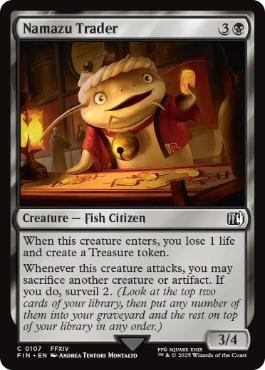 【Foil】(107)《ナマズオ族の商人/Namazu Trader》[FIN] 黒C