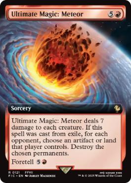 (121)■拡張アート■《究極魔法「メテオ」/Ultimate Magic: Meteor》[FIC] 赤R