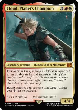 【Foil】(552)《星の勇者、クラウド/Cloud, Planet's Champion》[FIN] 金R