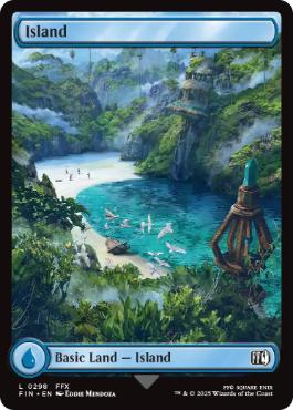 【Foil】(298)■フルアート■《島/Island》[FIN] 土地