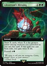 【Foil】(122)■拡張アート■《星の深淵/Lifestream's Blessing》[FIC] 緑R