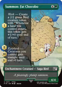 (371)■ボーダーレス■《召喚：デブチョコボ/Summon: Fat Chocobo》[FIN-BF] 緑C