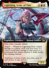 【Foil】(498)■拡張アート■《シーンドライブ、ライトニング/Lightning, Army of One》[FIN-BF] 金R