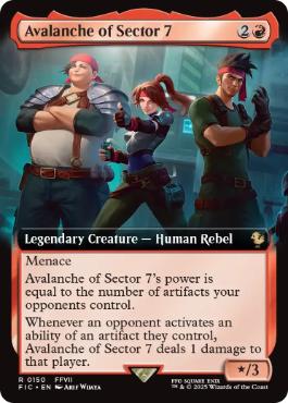 (150)■拡張アート■《七番街スラムのアバランチ/Avalanche of Sector 7》[FIC] 赤R