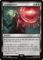 【サージ・Foil】(276)《瀉血/Exsanguinate》[FIC] 黒U