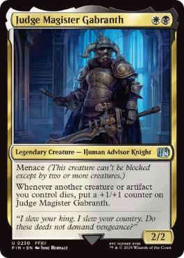 (230)《ジャッジマスター、ガブラス/Judge Magister Gabranth》[FIN] 金U