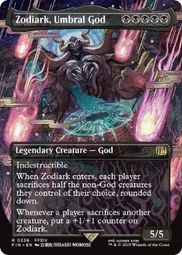 【Foil】(336)■ボーダーレス■《戒律王、ゾディアーク/Zodiark, Umbral God》[FIN-BF] 黒R
