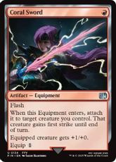 【Foil】(134)《さんごの剣/Coral Sword》[FIN] 赤U