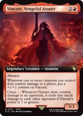 (157)■拡張アート■《復讐の贖罪者、ヴィンセント/Vincent, Vengeful Atoner》[FIC] 赤R