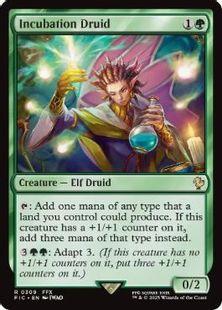 【サージ・Foil】(309)《培養ドルイド/Incubation Druid》[FIC] 緑R