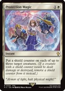 【サージ・Foil】(024)《守護魔法「プロテス」/Protection Magic》[FIC] 白R
