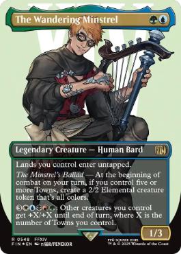 【サージ・Foil】(548)■ボーダーレス■《異邦の詩人/The Wandering Minstrel》[FIN-BF] 金R